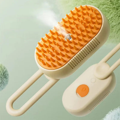 3 - in - 1 Electric Pet Brush – Steam Cleaning, Hair Removal & Massage - John&Dona