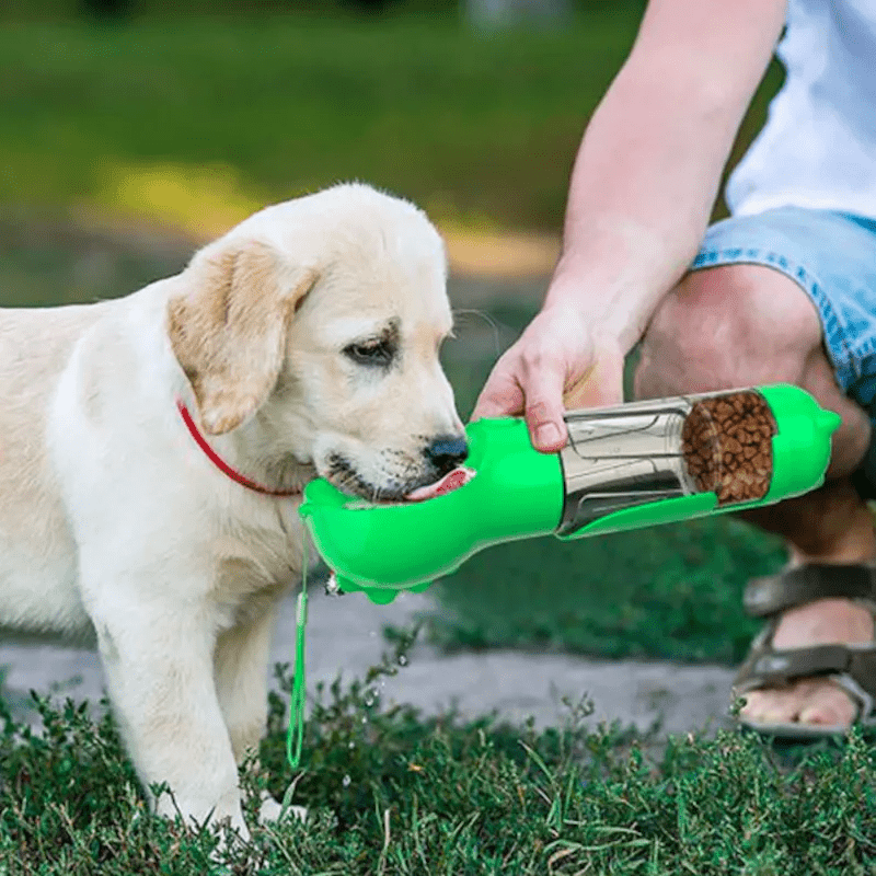 4 - in - 1 Portable Pet Water Bottle – Dispenser, Bowl & Food Storage - John&Dona