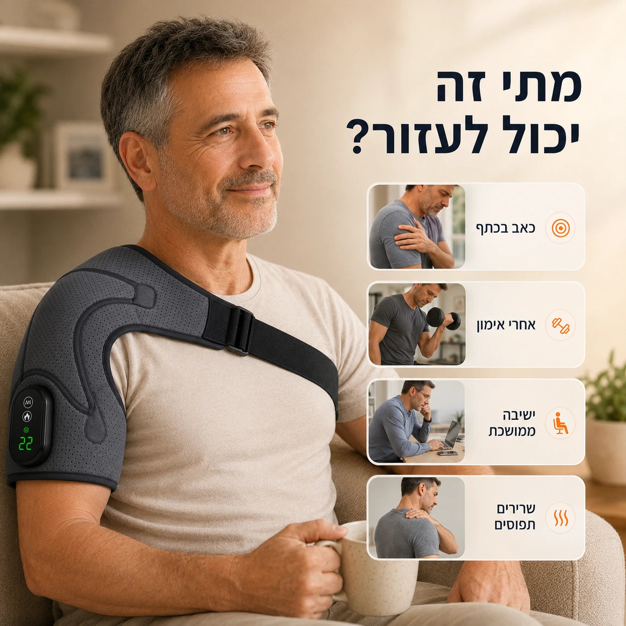 +Care הפתרון הטיפולי לכאבים ודלקות בכתפיים