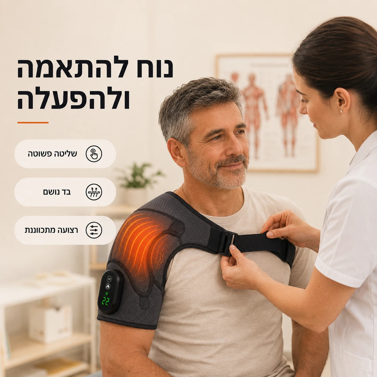 +Care הפתרון הטיפולי לכאבים ודלקות בכתפיים