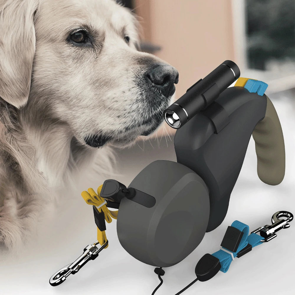 Tangle-Free 360° Rotating Leash for Two Dogs