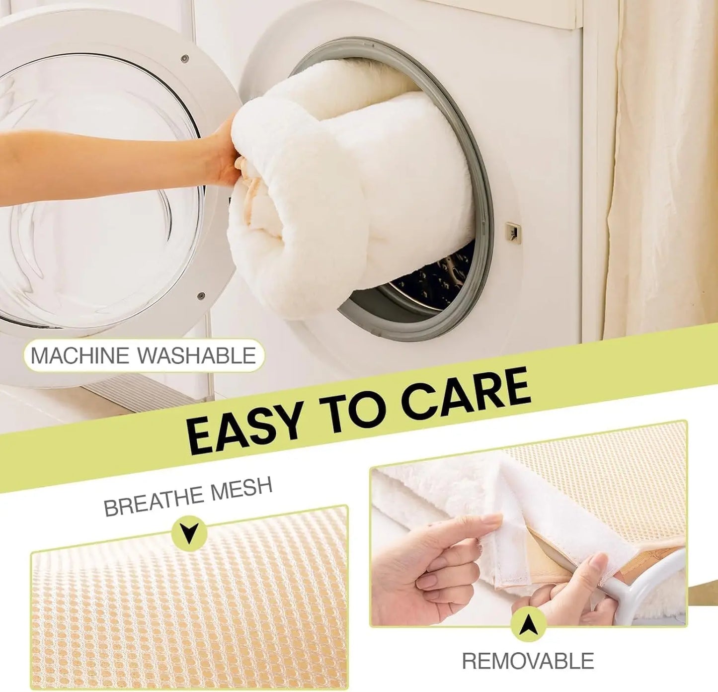 Soft & Removable Cover – Washable Fabric for Easy Cleaning