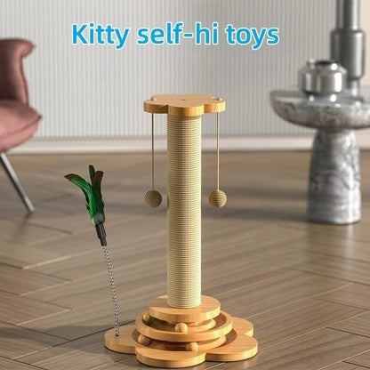 Wooden Cat Play Toy – Keeps Cats Active & Entertained