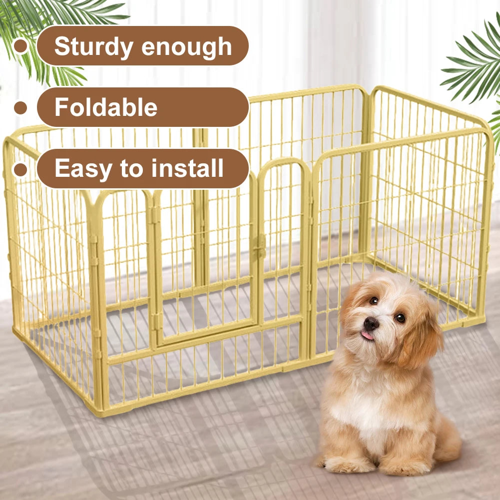 Heavy-Duty Dog Playpen – 6-Panel Foldable Pet Fence