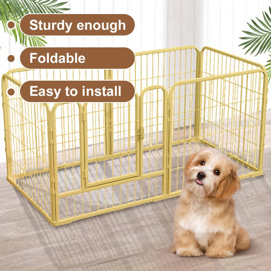 Heavy-Duty Dog Playpen – 6-Panel Foldable Pet Fence