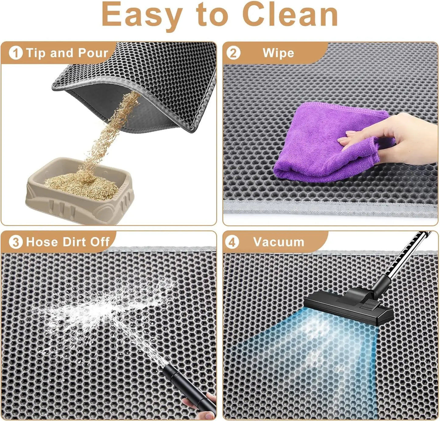 Easy-Clean Waterproof Cat Mat – Perfect for Litter Boxes