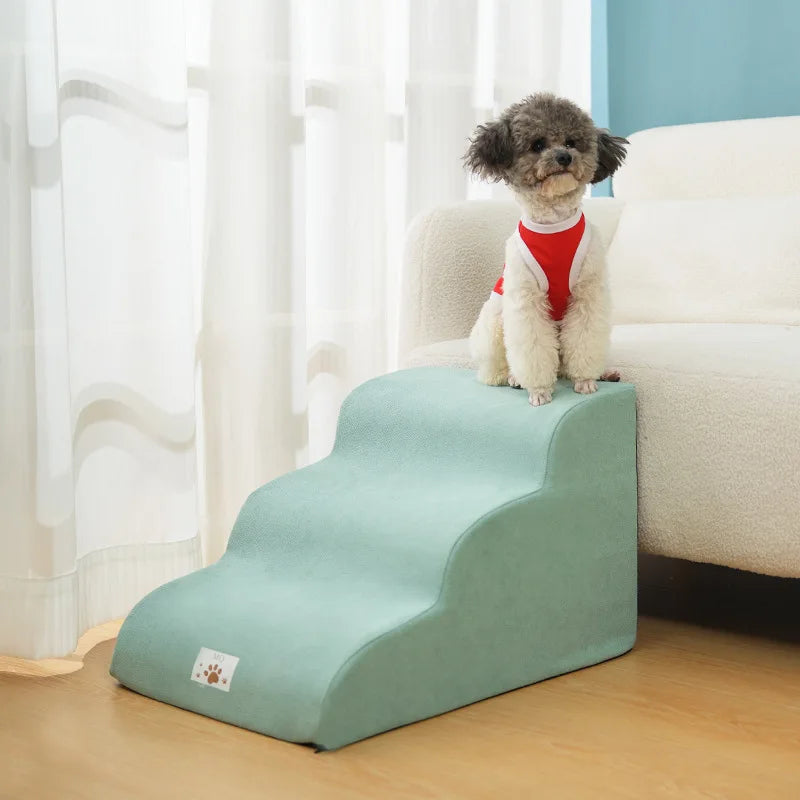 Memory Foam Dog & Cat Stairs – Reduces Joint Strain