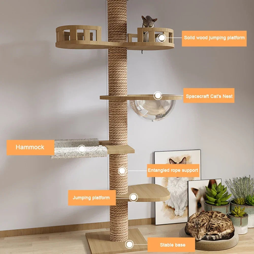 Modern Cat Climbing Tree – Safe, Durable & Space-Saving