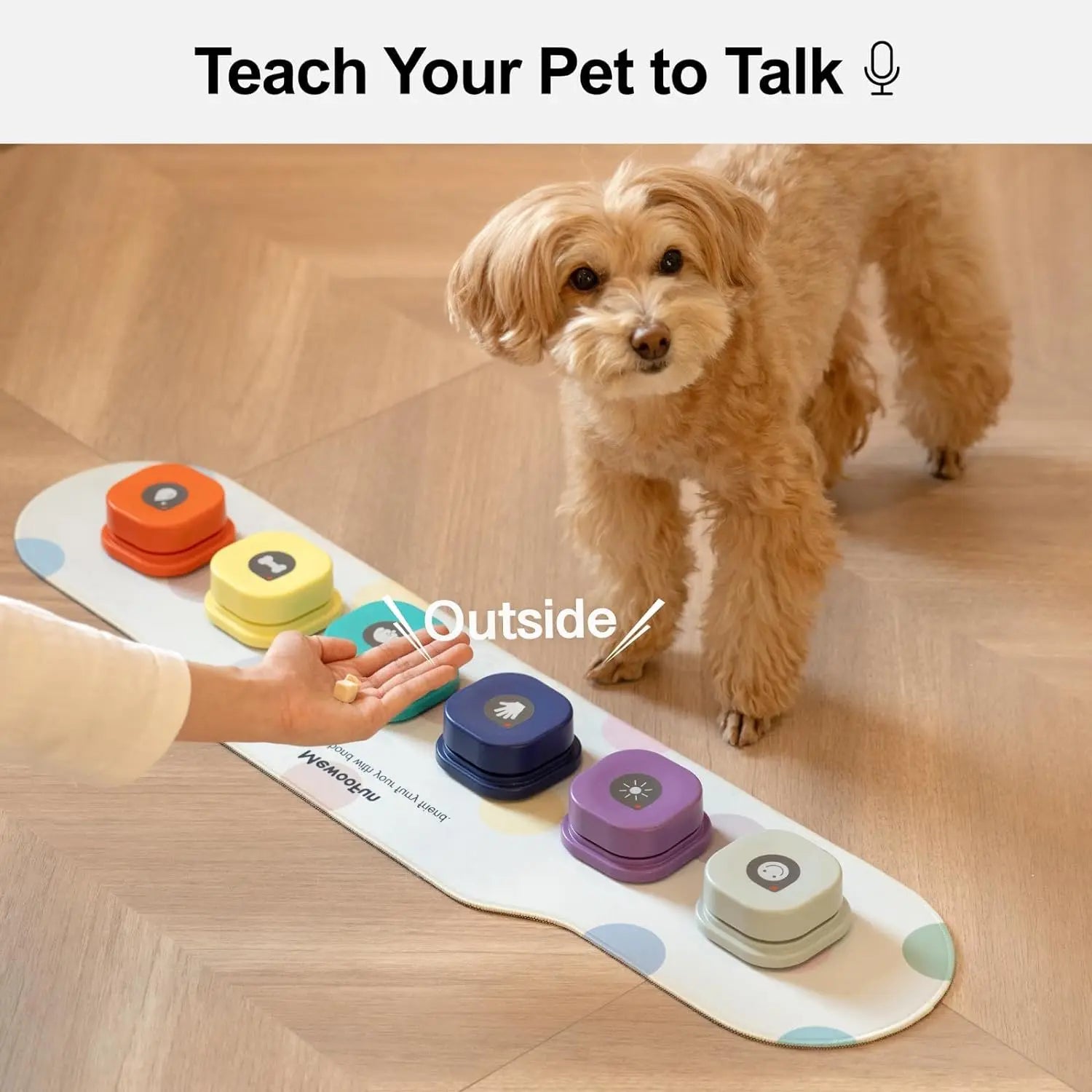 Talking Pet Buzzer – Fun & Educational Pet Toy