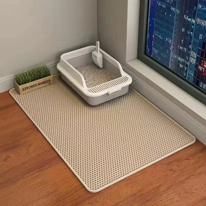 Double-Layer Cat Litter Mat – Waterproof & Non-Slip Design