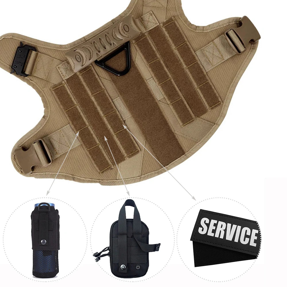 Heavy-Duty Tactical Dog Vest – Perfect for Training & Hiking