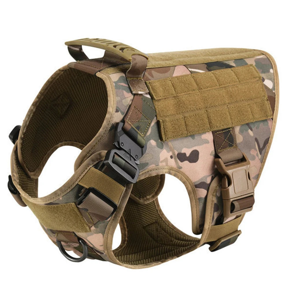 Tactical Dog Harness with Leash & Pouches – Heavy-Duty Vest for Medium & Large Dogs