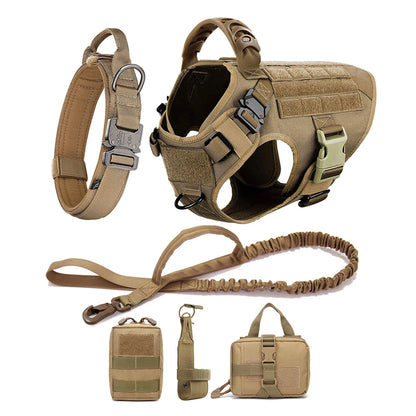 Tactical Dog Harness with MOLLE Pouches – Heavy-Duty Vest for Large Dogs