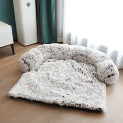 Calming Dog Bed – Plush, Washable & Furniture - Protecting Sofa Mat - John&Dona