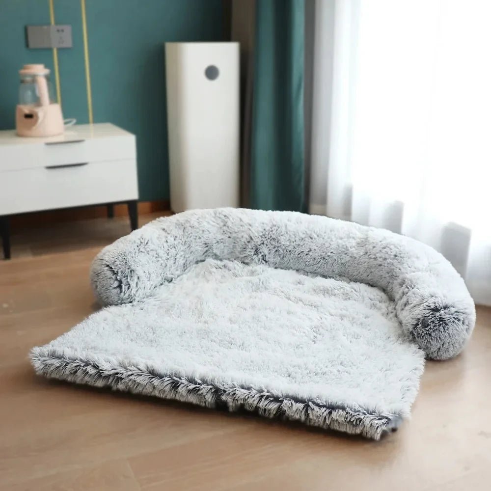 Calming Dog Bed – Plush, Washable & Furniture - Protecting Sofa Mat - John&Dona