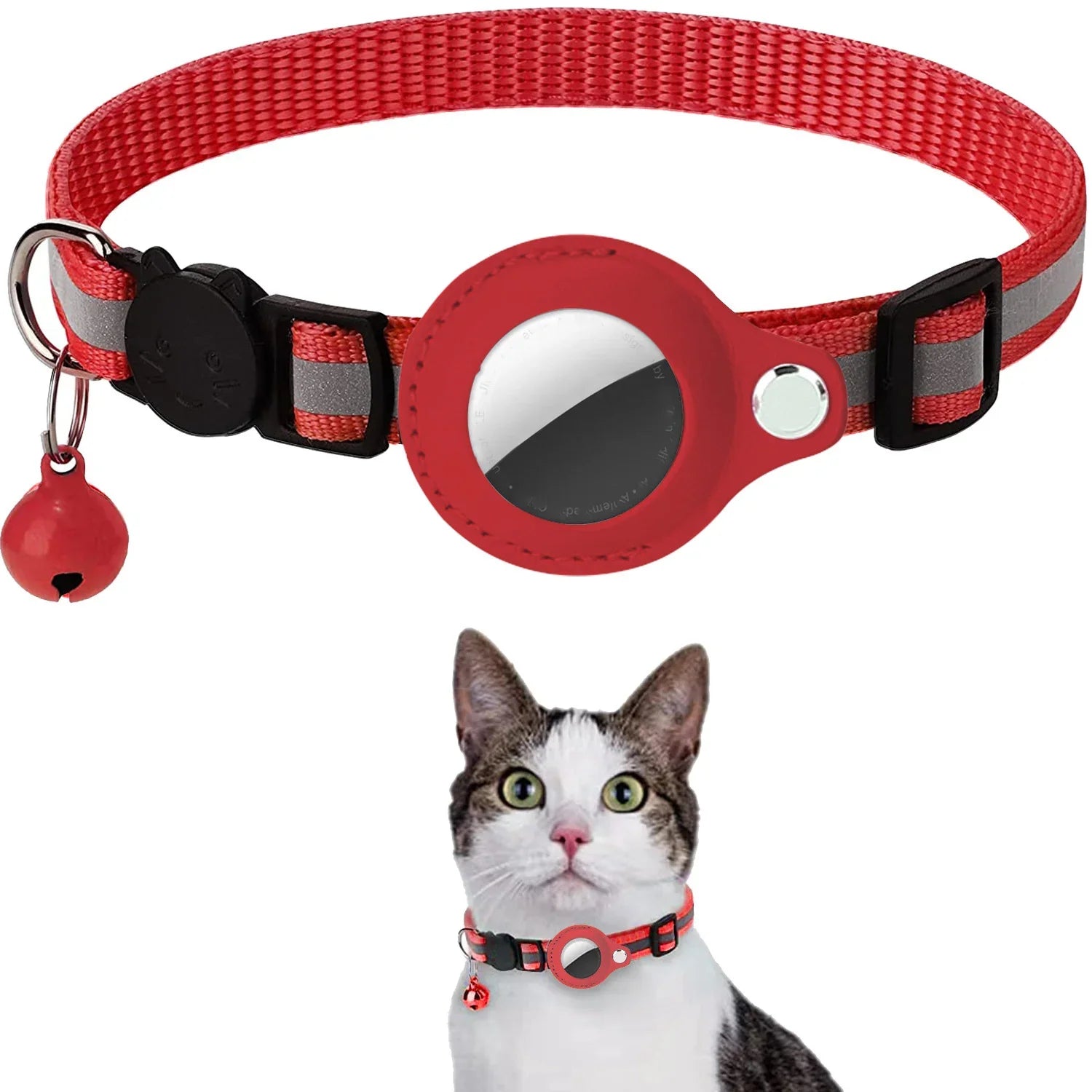 Cat AirTag Collar – Reflective, Adjustable & Breakaway Design - John&Dona