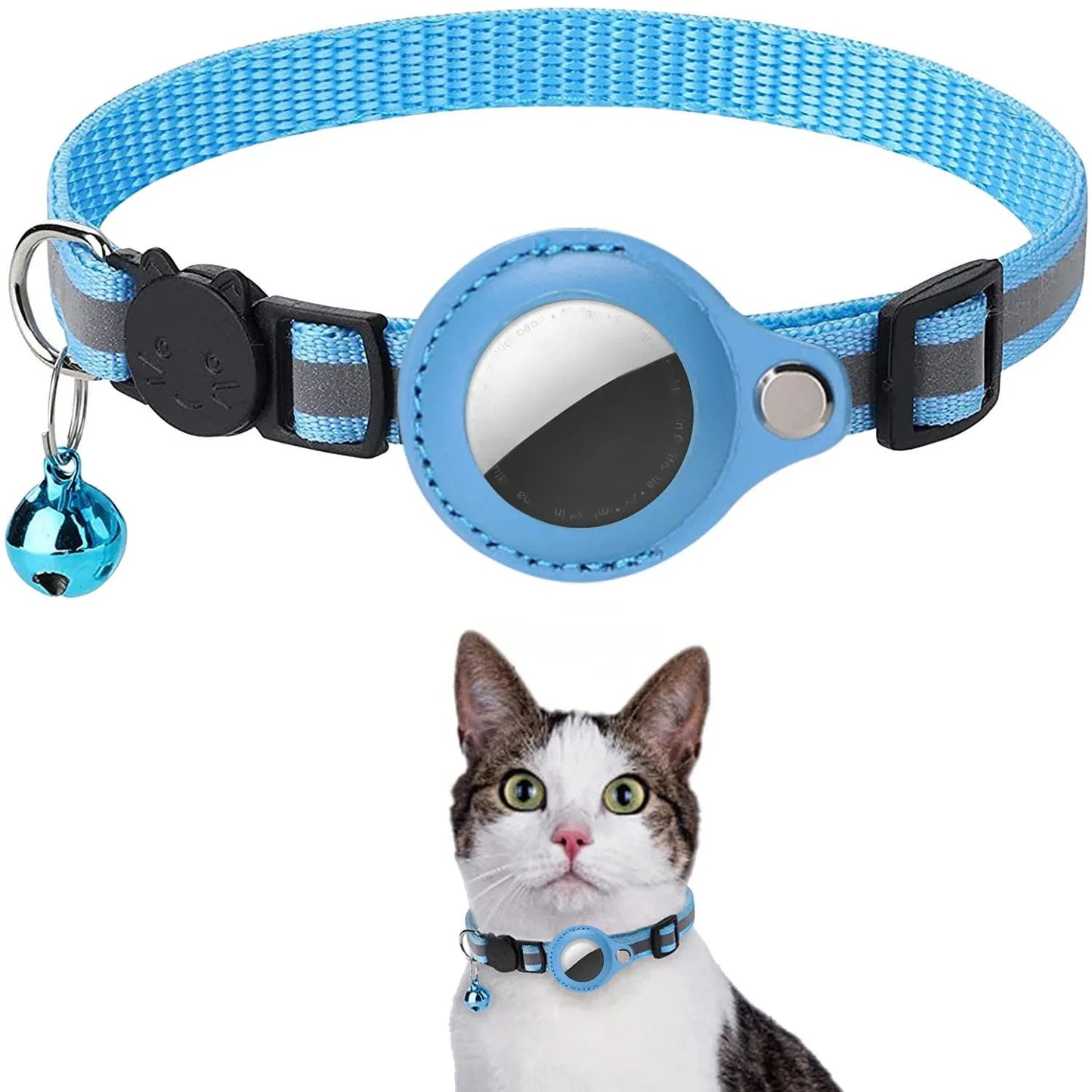 Cat AirTag Collar – Reflective, Adjustable & Breakaway Design - John&Dona