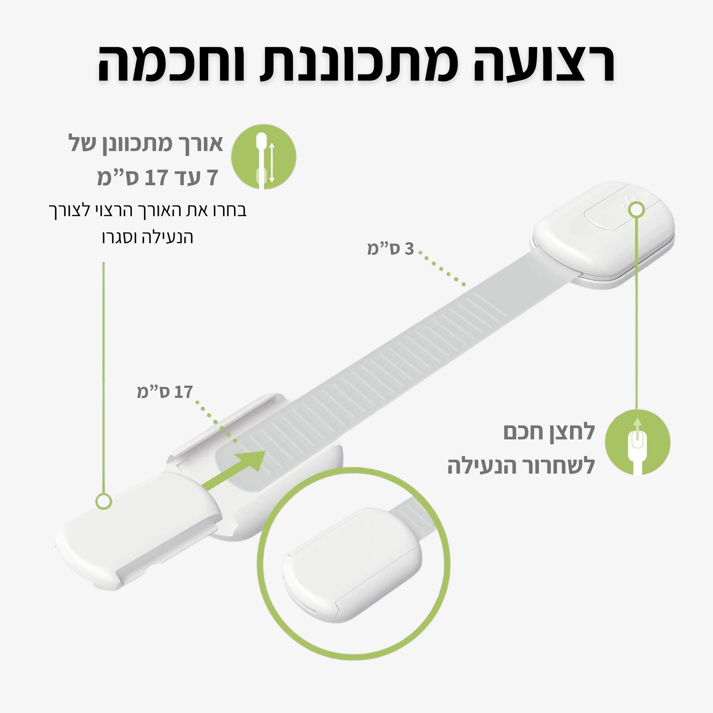 לפני/אחרי בטיחות – ™BabyLock מונע פתיחה אקראית ושומר על הילדים